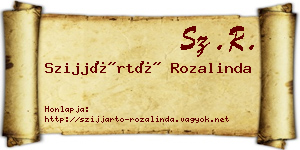 Szijjártó Rozalinda névjegykártya